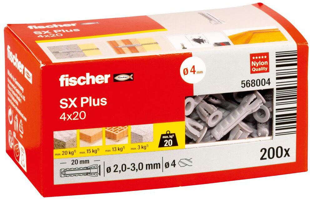 Fischer Deutschl. Dübel SX Plus 4x20 - 568004