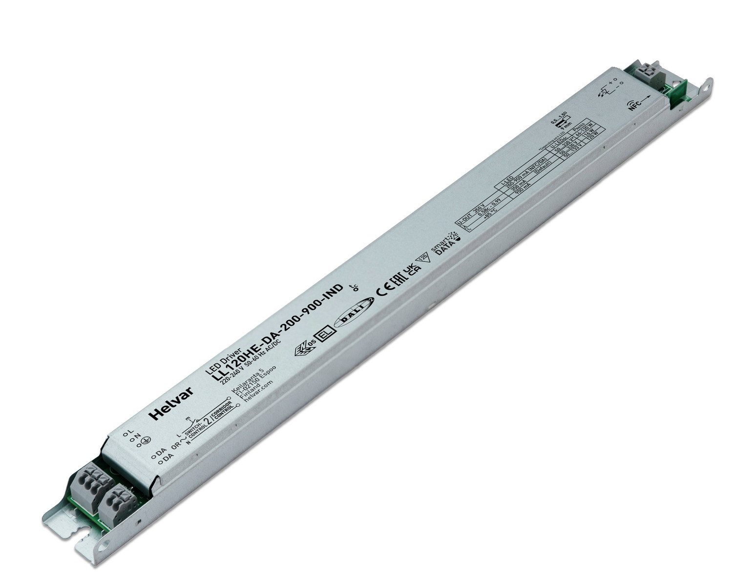 Helvar LED-Treiber LL120HE-DA-200-900-IND - 5754006