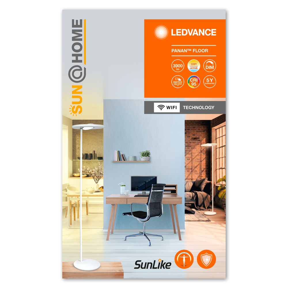 Ledvance LED-Standleuchte mit Human Centric Lighting Technologie SUNATHOME PANAN FLOOR TW – 4058075575899