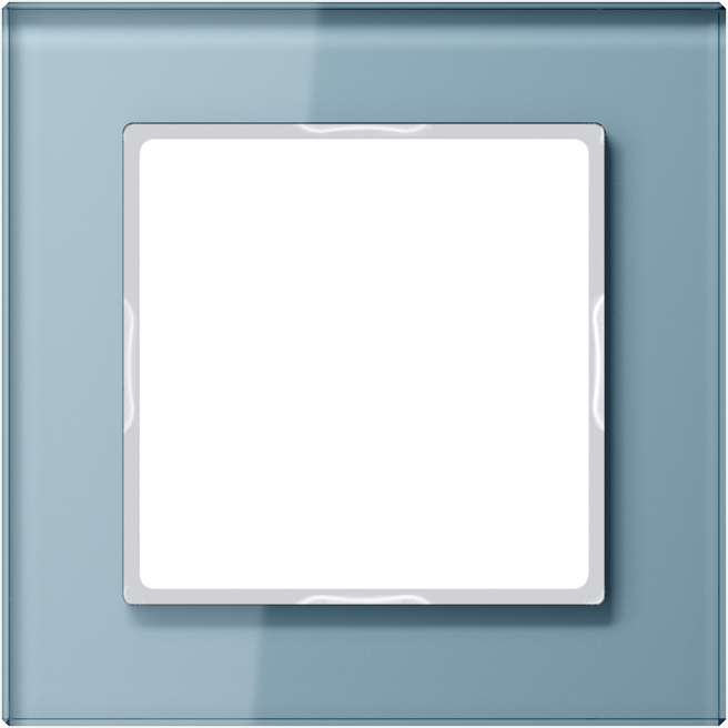 Jung Glasrahmen 1-fach bl/gr waage/senkrecht AC 581 GL BLGR günstig online kaufen