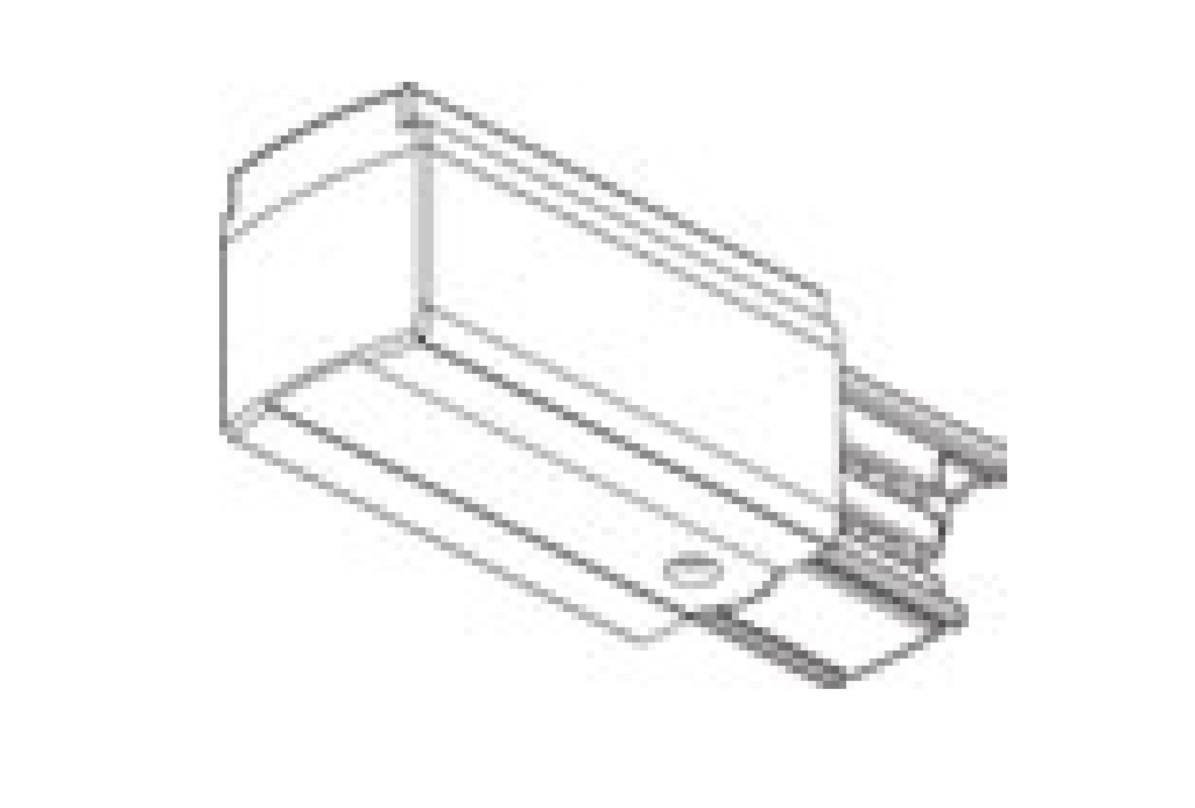 Oktalite 3PH feeding right white for power track system