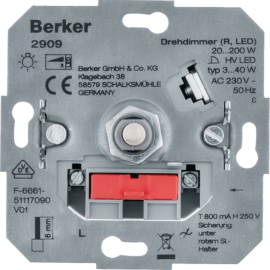 Berker Drehdimmer (R, LED) Lichtsteuerung 2909 günstig online kaufen