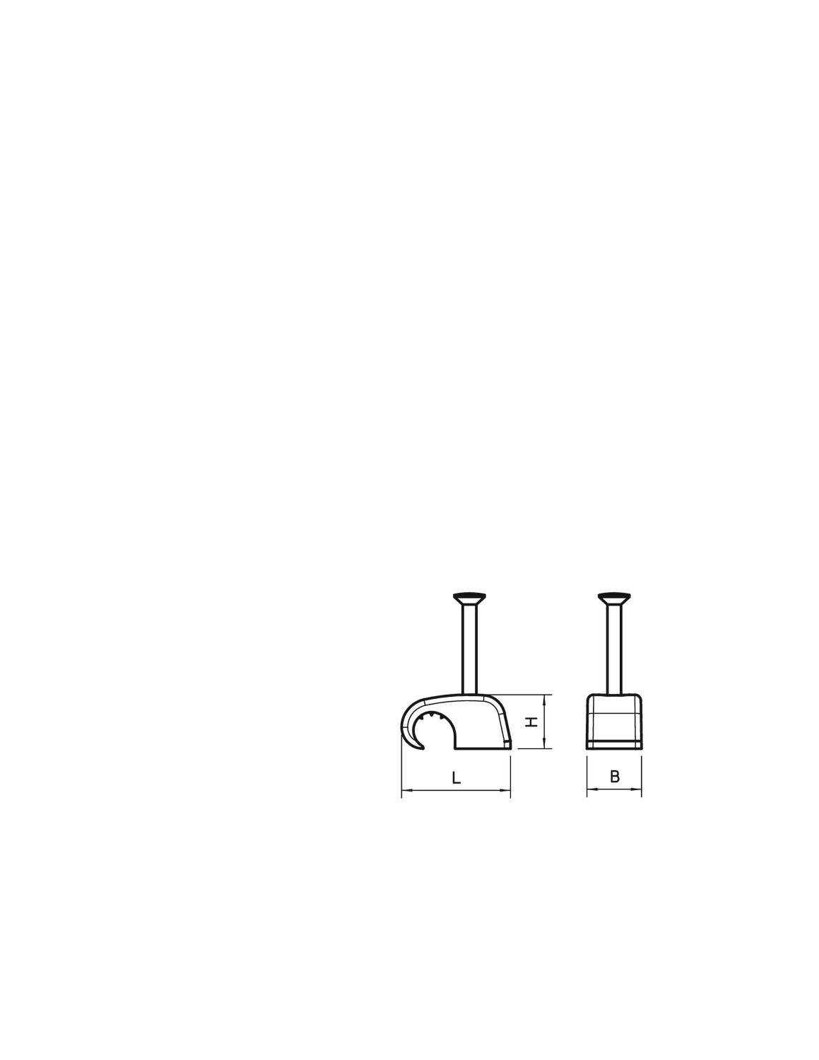 OBO Bettermann Vertr Haft-Clip m.Nagel 7-12mm L35 PP lgr 2026 35 - 2228734