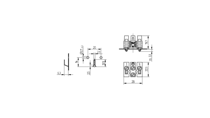 BJB 3-pole screw / push-wire terminals 48.511.0311.51