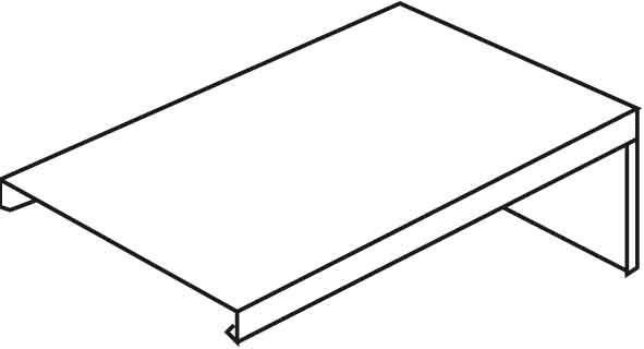 HKL Endstück lgr 40x60 RAL7035 ES4060.8