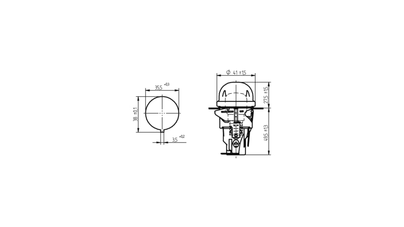 BJB Oven lamps E14 for round cut-outs ø 35,5 mm 77.222.1104.10