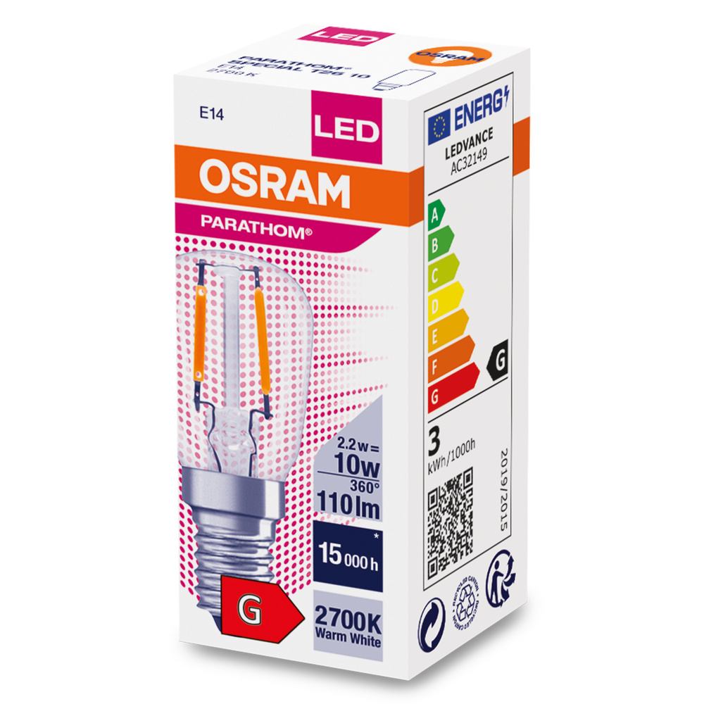 Ledvance LED-Leuchtmittel PARATHOM SPECIAL T26 12 2.2 W/2700 K E14 