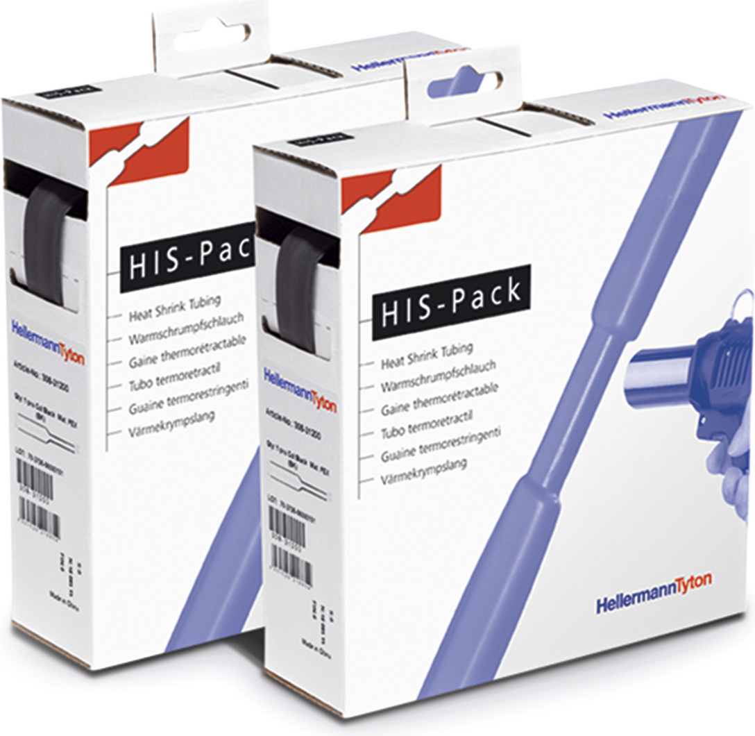 HellermannTyton Schrumpfschlauch D 3,2/1,6 sw HIS-1/8-POX-BK 10m