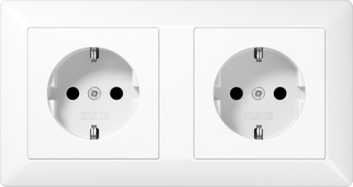 Jung Kanal-SCHUKO-Steckdose 2-fach16A 250V AS 1522 BF WW - AS1522BFWW günstig online kaufen