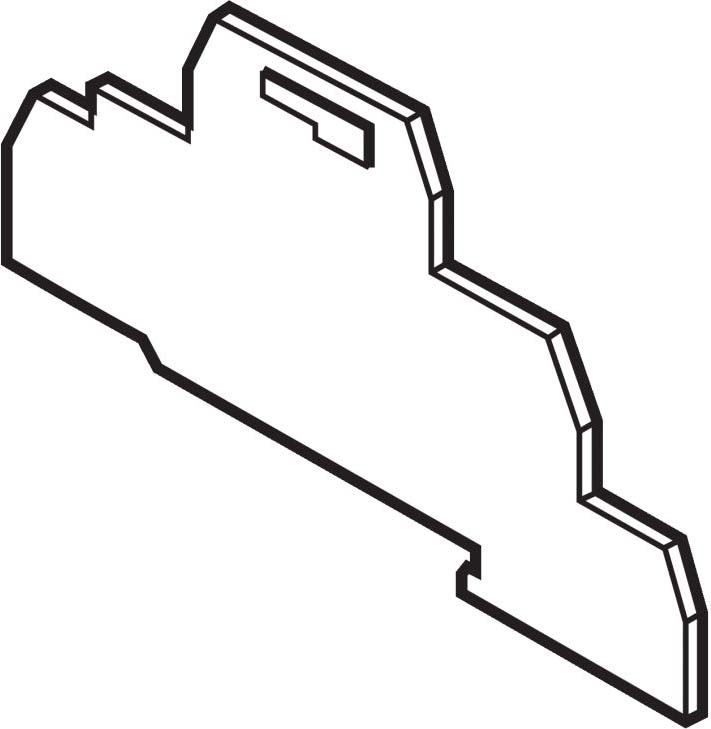 Krüger-Werke GmbH Abschlußplatte grau 1mm FED6