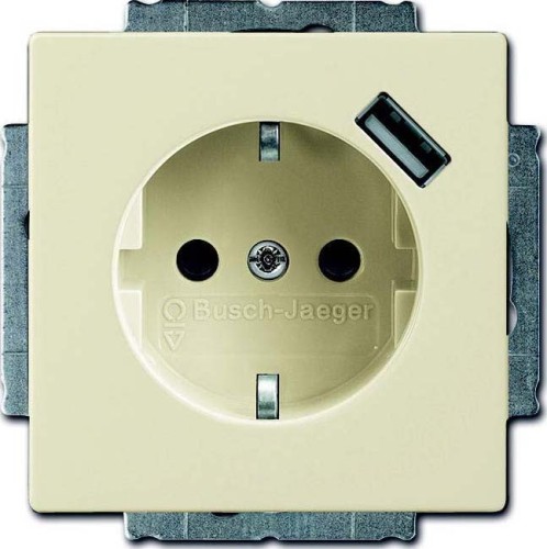Busch-Jaeger Schuko/USB-Steckdose elfenbeinweiß 20 EUCBUSB-82 - 2CKA002011A günstig online kaufen