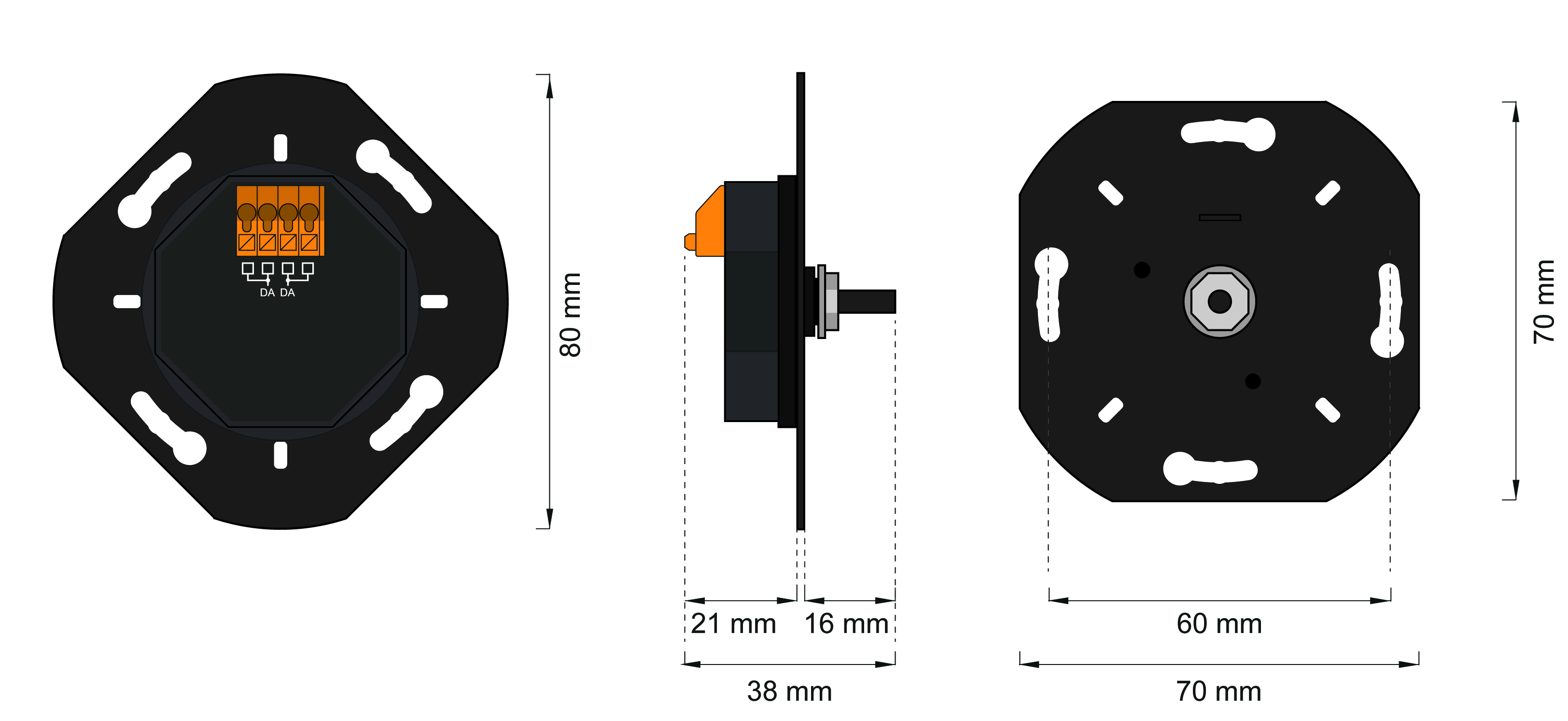 Lunatone Dreh- und Tastenknopf DALI-2 ROT NFC – 86459822-NFC