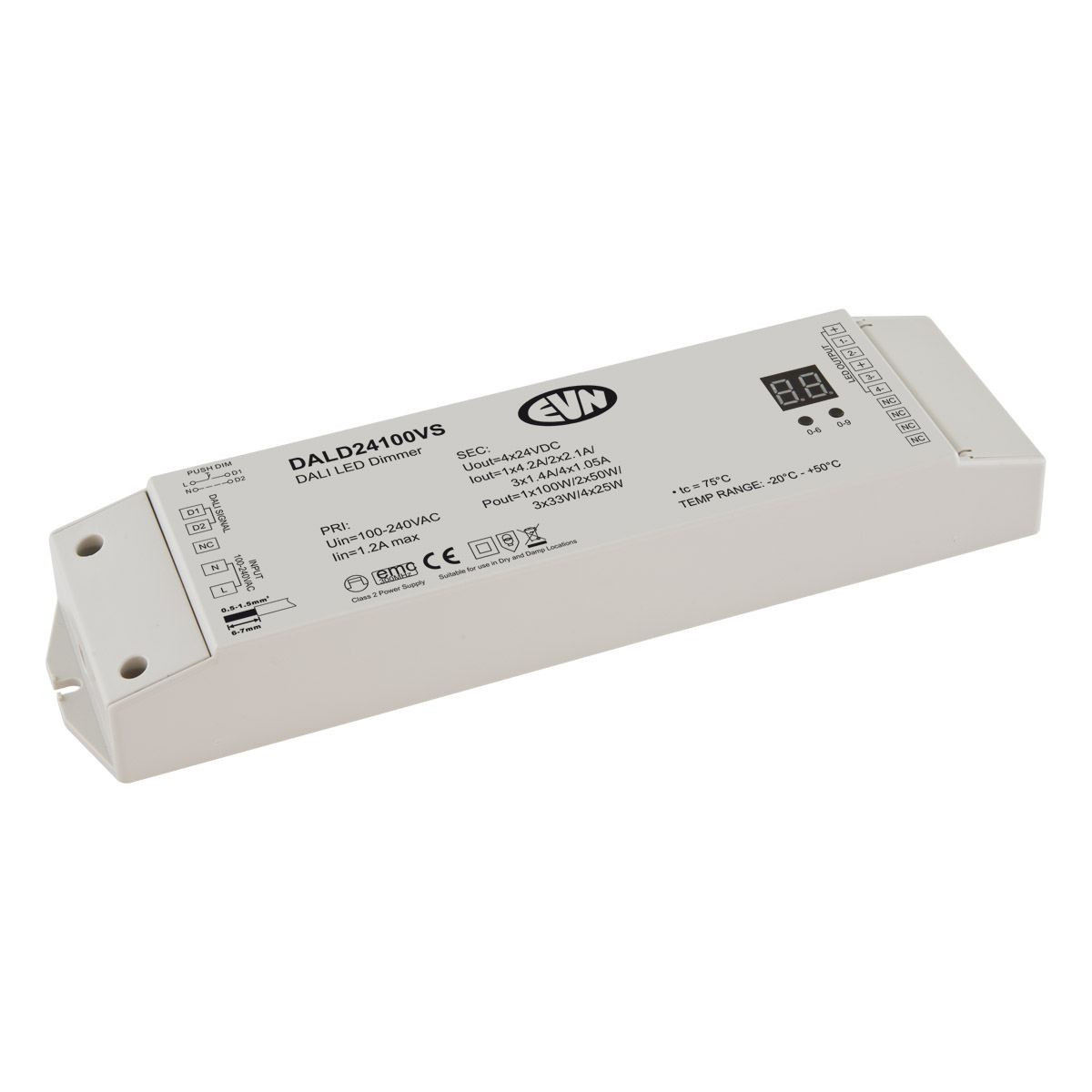 EVN Lichttechnik DALI-LED-Steuerung 24V/DC 4x1,05A DALD24100VS