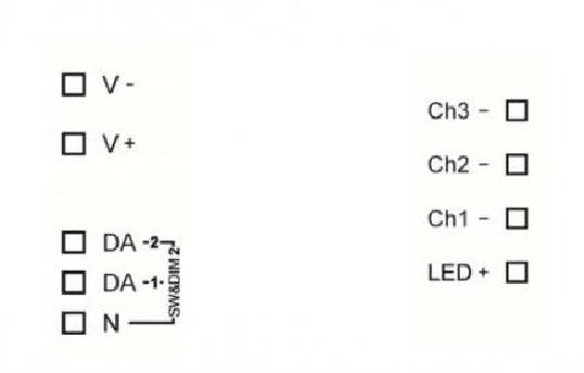 Lunatone Light Management LED-Dimmer DALI 3Ch LED Dimmer CV 10A