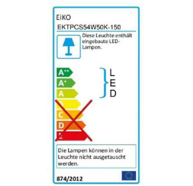 EiKO LED-Waterproof Luminaire Tri-Proof 54W 5000K IP65 5x1,5mm - EKTPCS54W50K-150-5x1,5