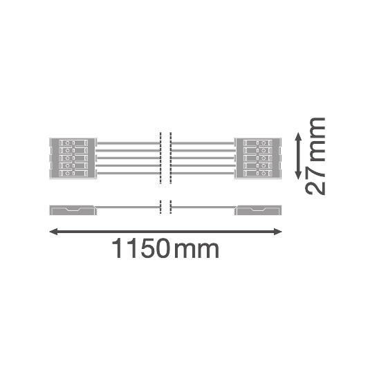 Ledvance through wiring kit DAMP PROOF HOUSING ACCESSORIES 1200 1xLAMP TH-KIT 5x2.5 - 4058075695078