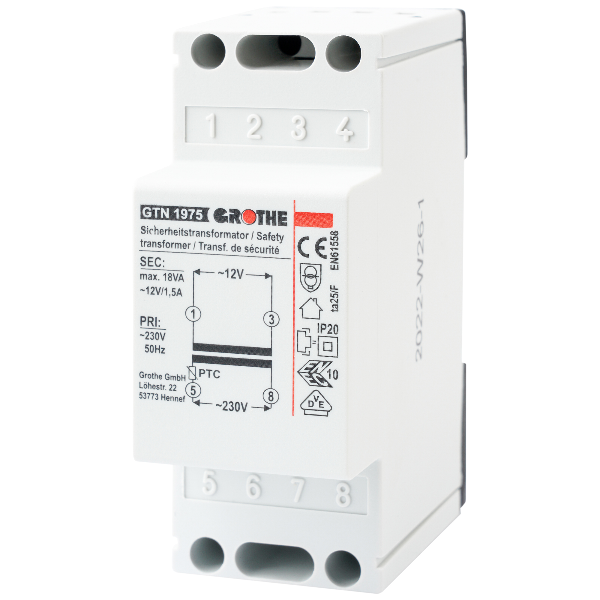 Grothe Sicherheitstransformator 1,5A GTN 1975