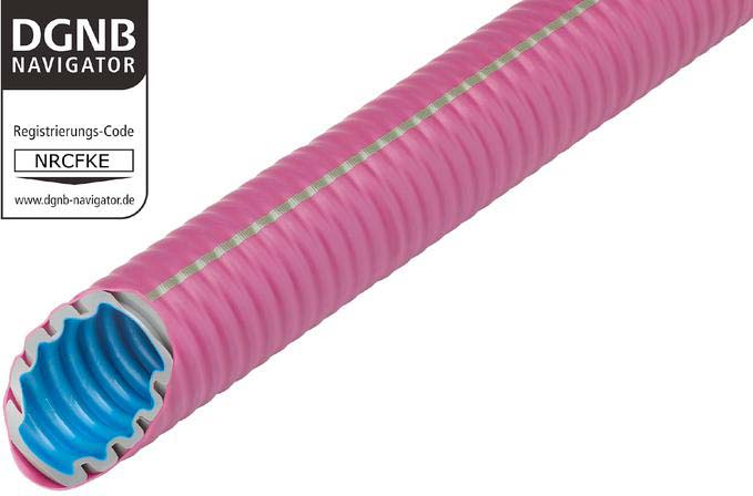 Fränkische Kunststoffwellrohr biegsam magenta FFKuS-EMF105co2ntr25 - 25612025