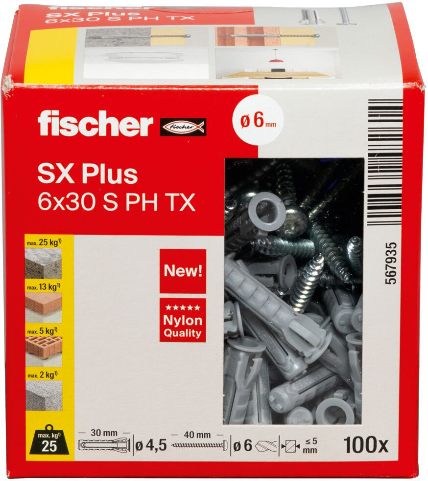 Fischer Deutschl. Dübel SX Plus SXPlus6x30SPHTX - 567935