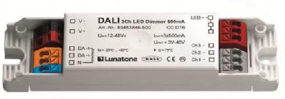Lunatone LED-Dimmer DALI 3Ch CC 500mA gem+ 89453846-500