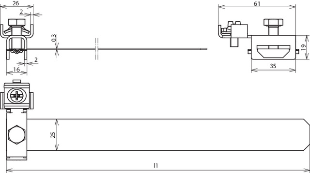 DEHN Erdungsbandrohrschelle D 26,9-114,3mm BRS27114AQ425V2A