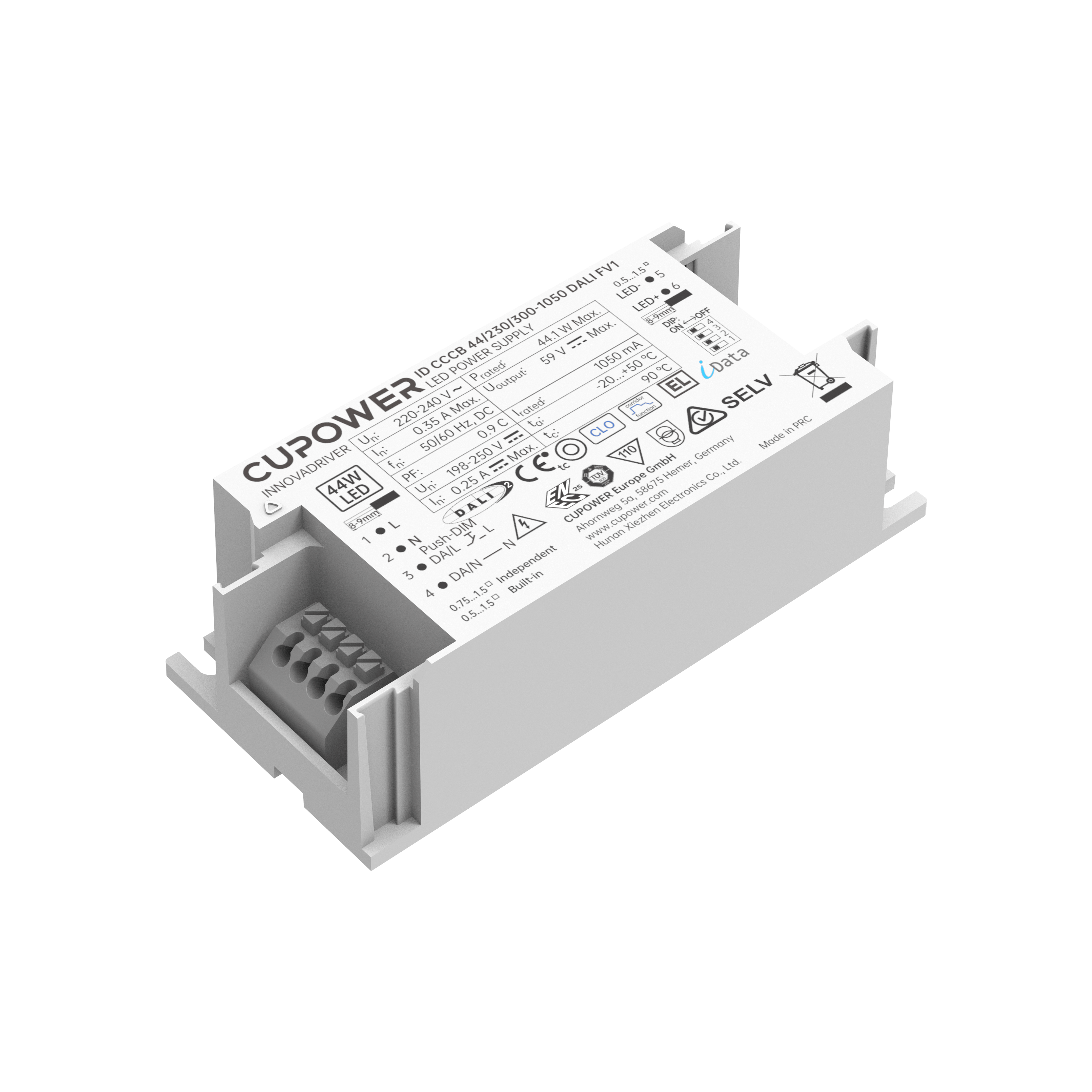 Cupower LED driver dimmable ID CCCB 44/230/300 1050 DALI FV1 - 160044