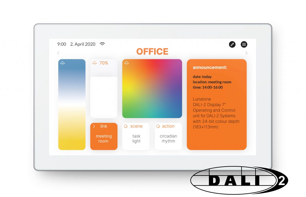 Lunatone DALI-2 Display 7” Plus white  - 86456840-P-W
