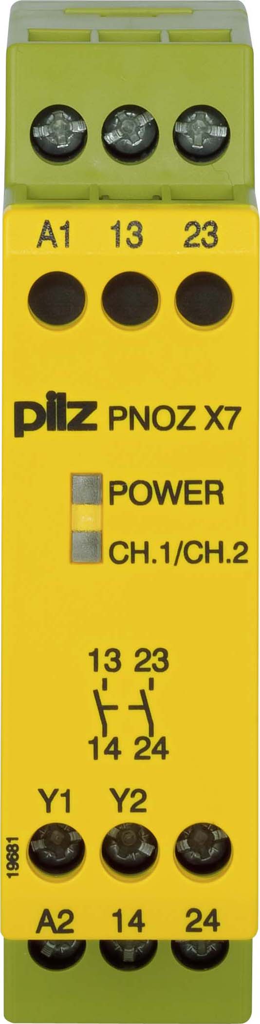 Pilz Not-Aus-Schaltgerät 24VACDC 2n/o PNOZ X7 #774059