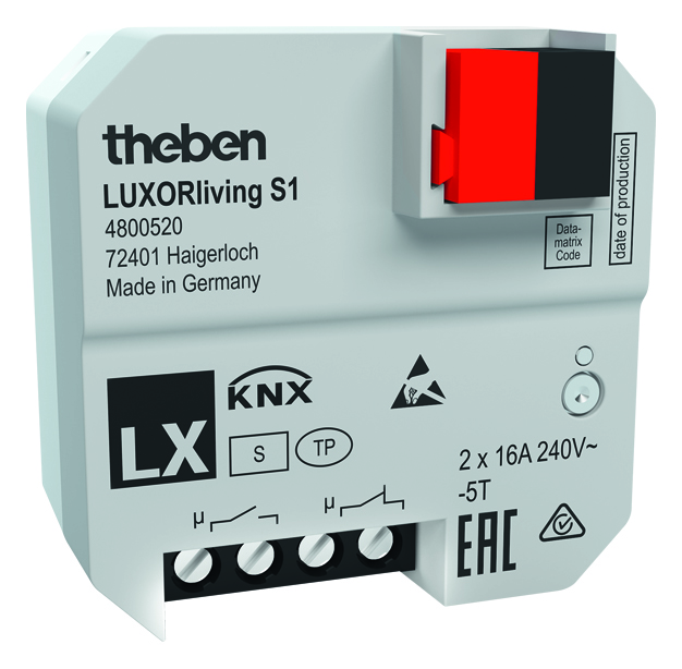 Theben UP-Schaltaktor 1 Kanal LUXORliving S1 - 4800520
