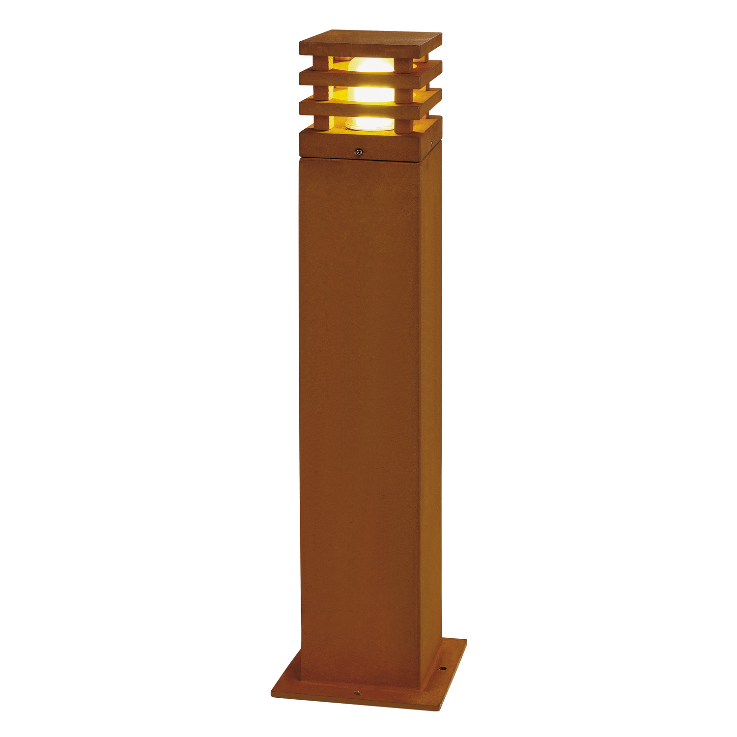 SLV RUSTY® 70, Outdoor Standleuchte, TC-DSE, IP55, eckig, stahl gerostet, L/B/H 12/12/71 cm, max. 11W - 229421 SLV RUSTY® 70, Outdoor Standleuchte, TC-DSE, IP55, eckig, stahl gerostet, L/B/H 12/12/71 cm, max. 11W - 229421