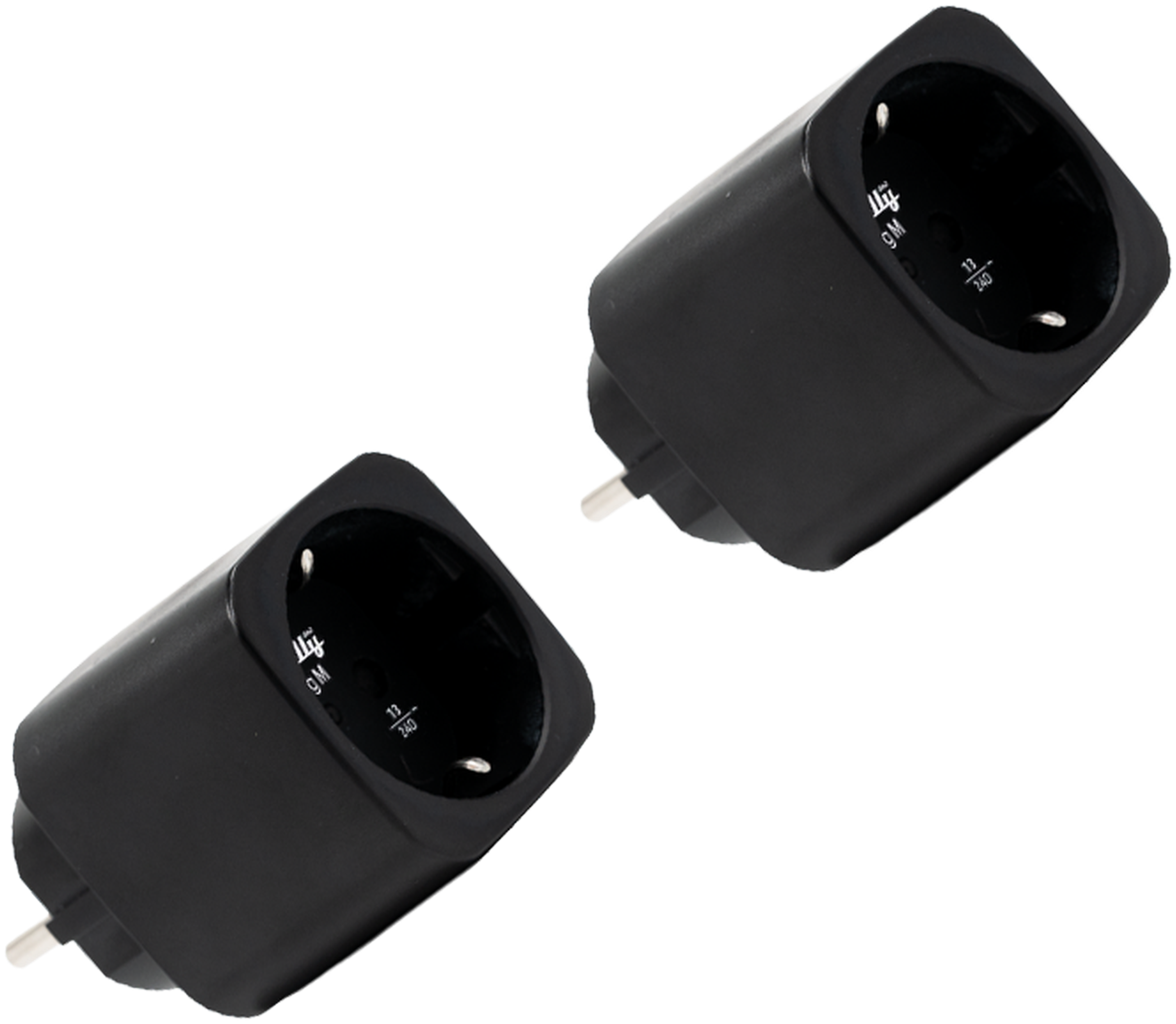 Shelly Plug & Play Plug M Gen3 Black 2er Set Smarter Zwischenstecker 13A Messfunktion WLAN BT schwarz