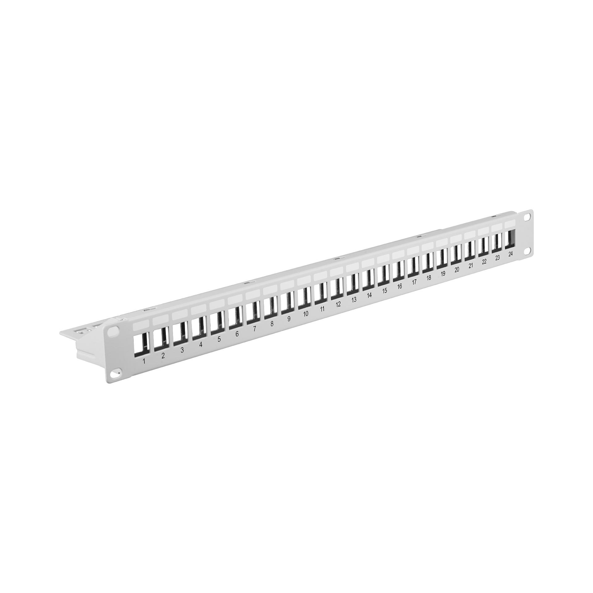 EFB-Elektronik Verteilerfeld 19" 1HE 24-Port, RAL 7035 37578.1V2