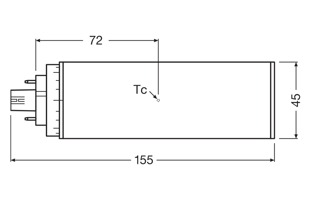 Ledvance LED-Leuchtmittel Osram DULUX T/E LED HF & AC Mains 16 W/3000 K – Ersatz für KLLni 32 W