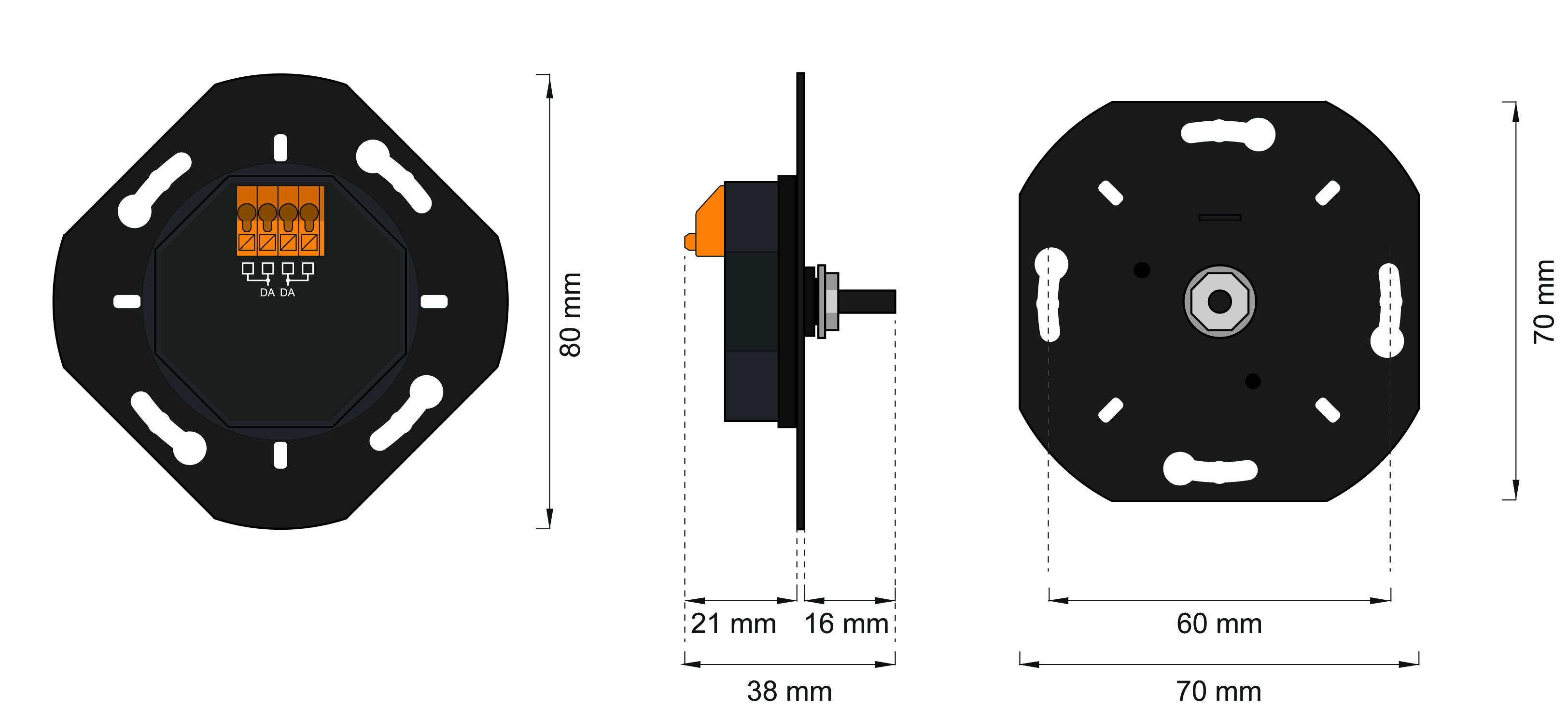 Lunatone rotary knob basis 86459822-RGBW