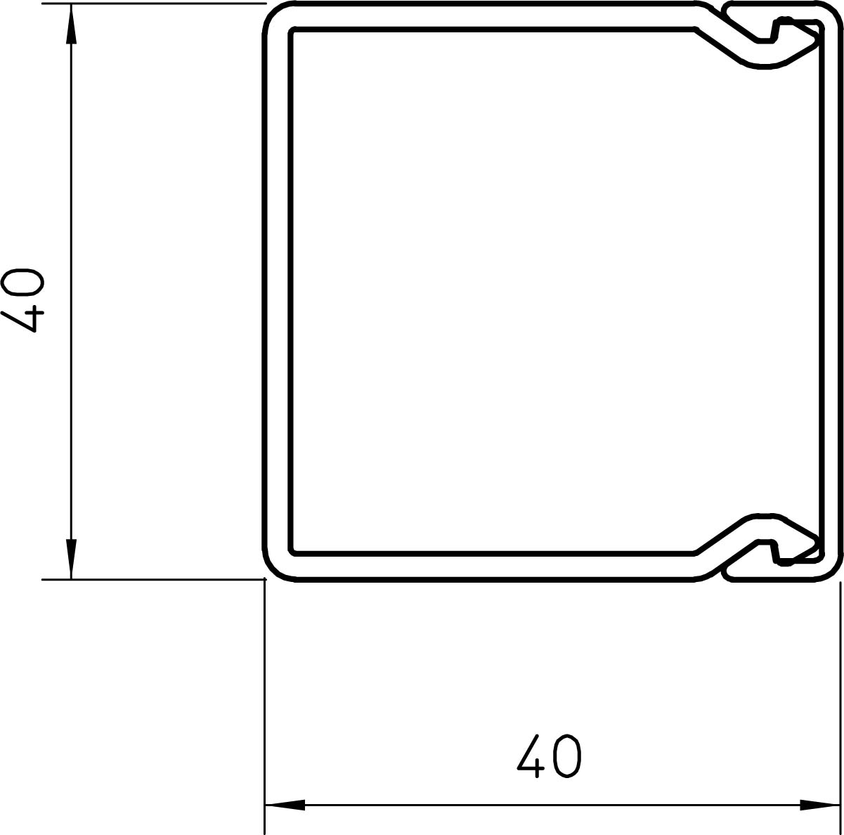 OBO Bettermann Vertr Wand+Deckenkanal 40x40mm,PVC WDK40040CW