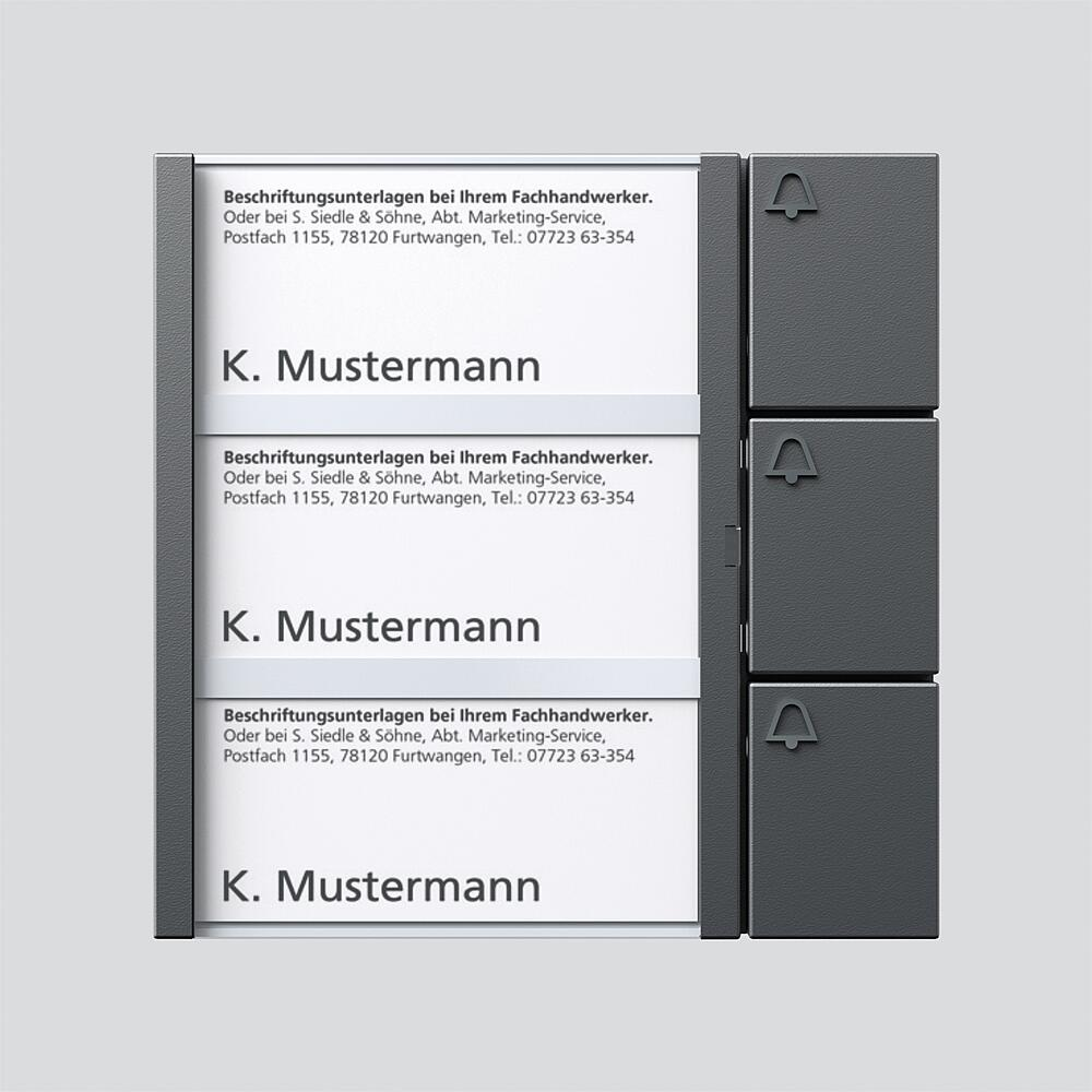 Siedle&Söhne Tasten-Modul dgr/gli TM 612-3 DG