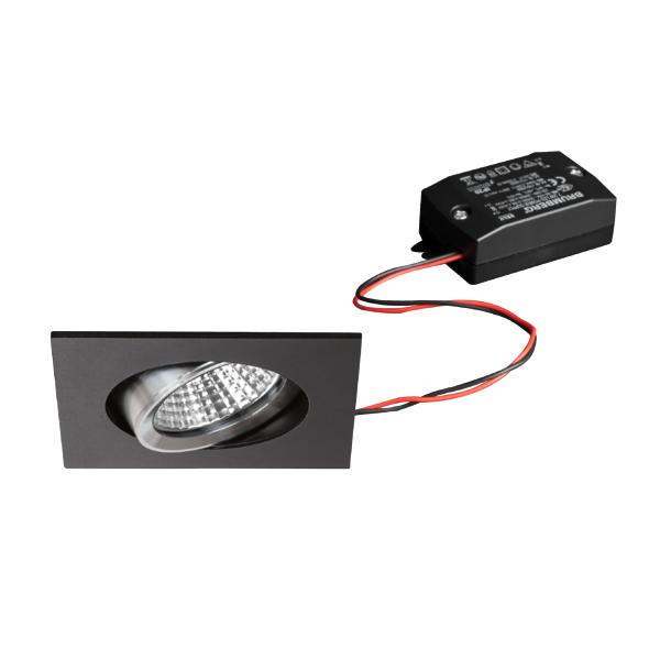 Brumberg recessed LED spotlightset, switchable, black/matt aluminum - 38188253