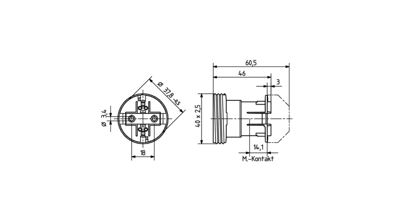 BJB Lampholder E27 for incandescent lamps - 22.318.3909.90