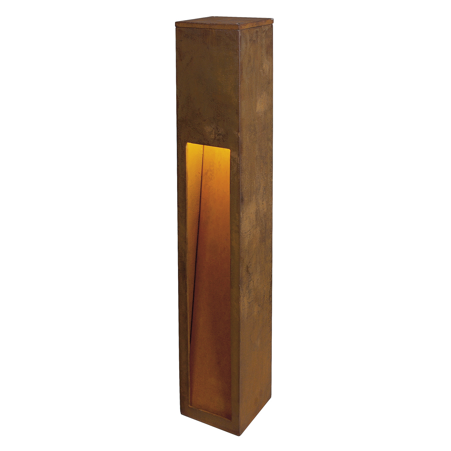 SLV RUSTY® SLOT 80, Outdoor Standleuchte, TC-DSE, IP44, stahl gerostet, L/B/H 12/12/80 cm, max. 11W - 229411