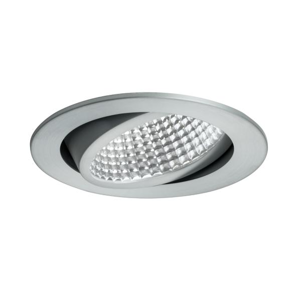 Brumberg recessed LED spotlight, dim2warm, matt aluminum, round - 12491253