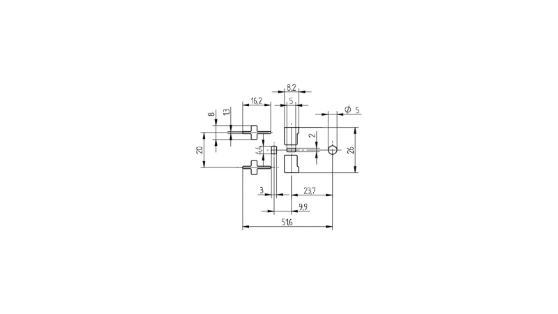 BJB 3-pole pushwire terminal blocks 46.413.1302.50