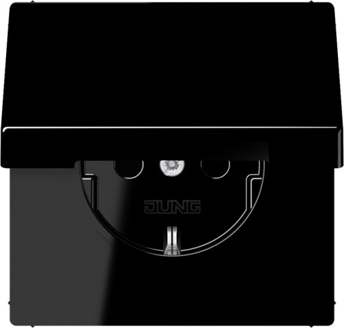 Jung SCHUKO-Steckdose 16 A 250V m.Klappdeckel bruchs LS 1520 BFKL SW - LS15 günstig online kaufen