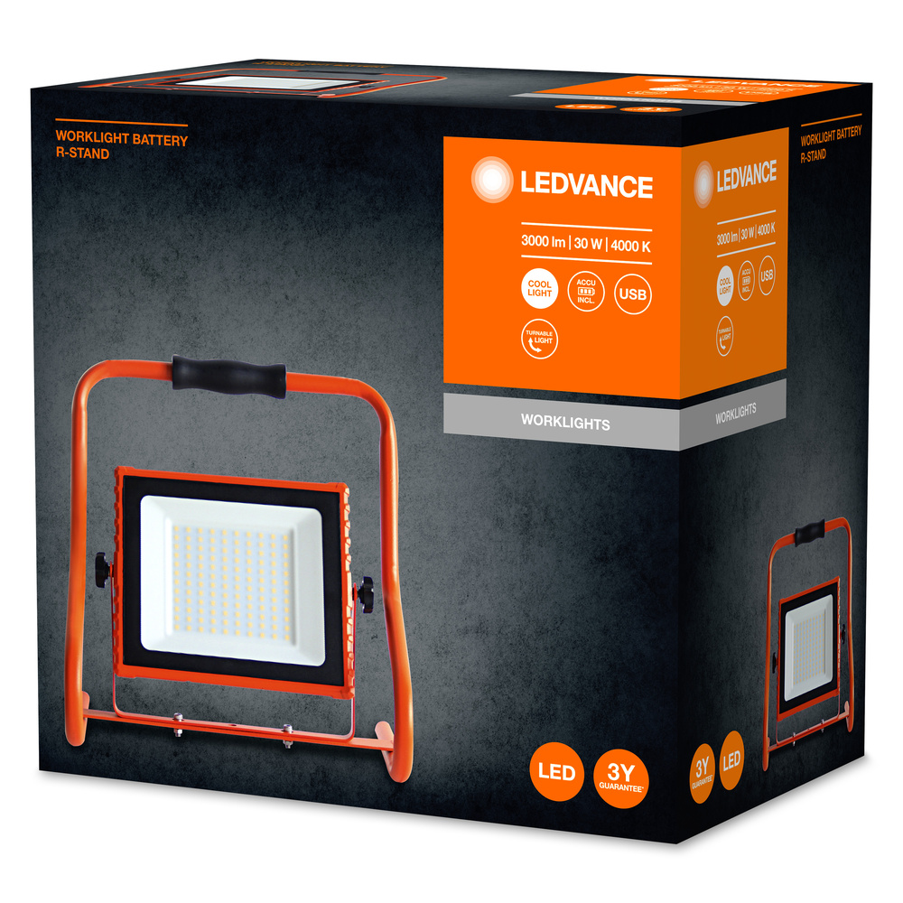 Ledvance LED-Arbeitslicht flexibel LED WORKLIGHT BATTERY 30W 840 R-ST – 4058075576513