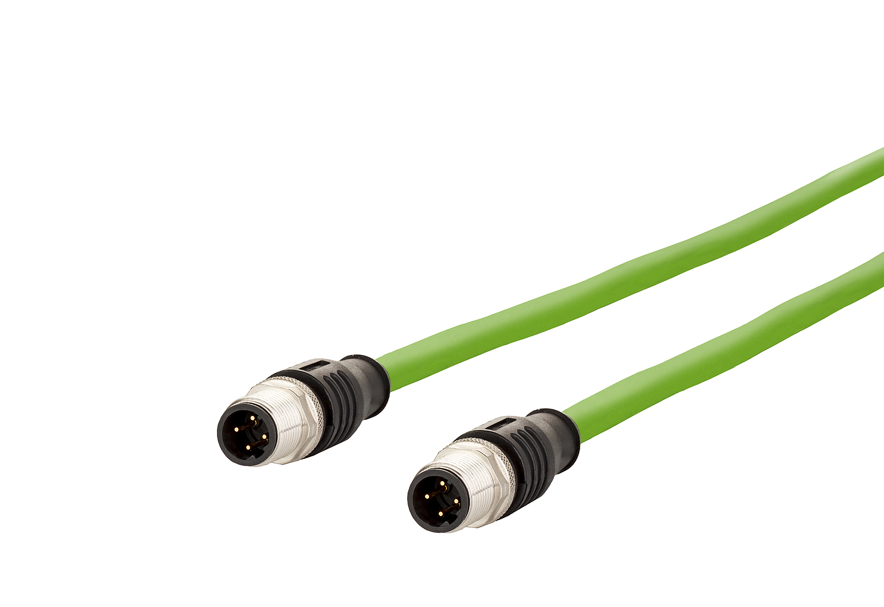 Metz Connect Verbindungsleitung M12 2m gn D-kodiert 142M1D11020