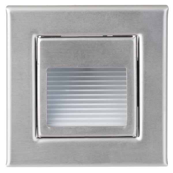 Brumberg LED wall surface-mounted luminaire, stainless steel, square - 10129203