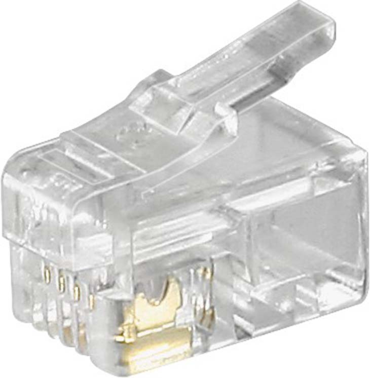 Goobay RJ10-Stecker Flachkabel St,4polig 50249