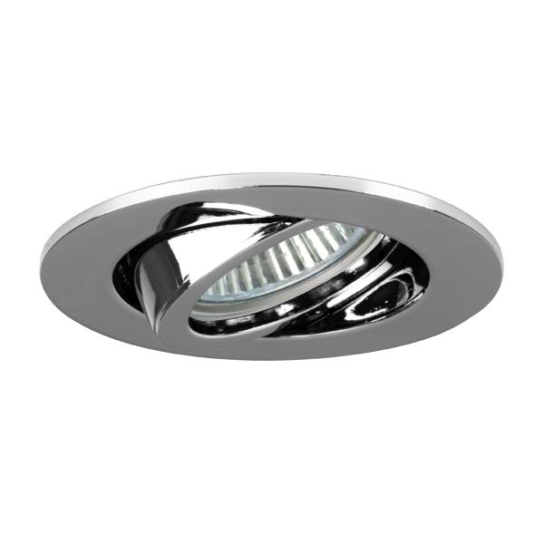Brumberg recessed LED spotlight, chrome, round - 12371023