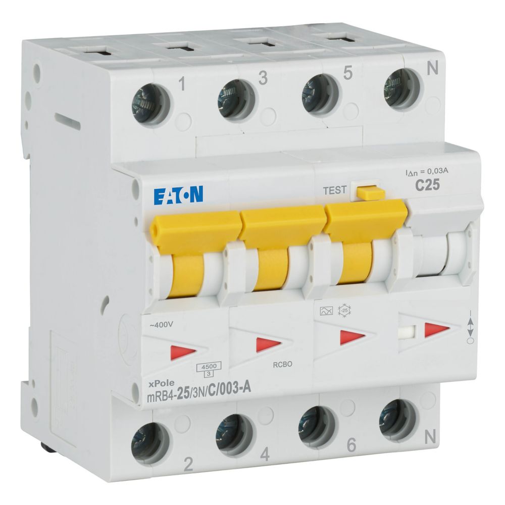 Eaton FI/LS-Schalter C25A, 30mA, 3p+N mRB4-25/3N/C/003-A - 120678