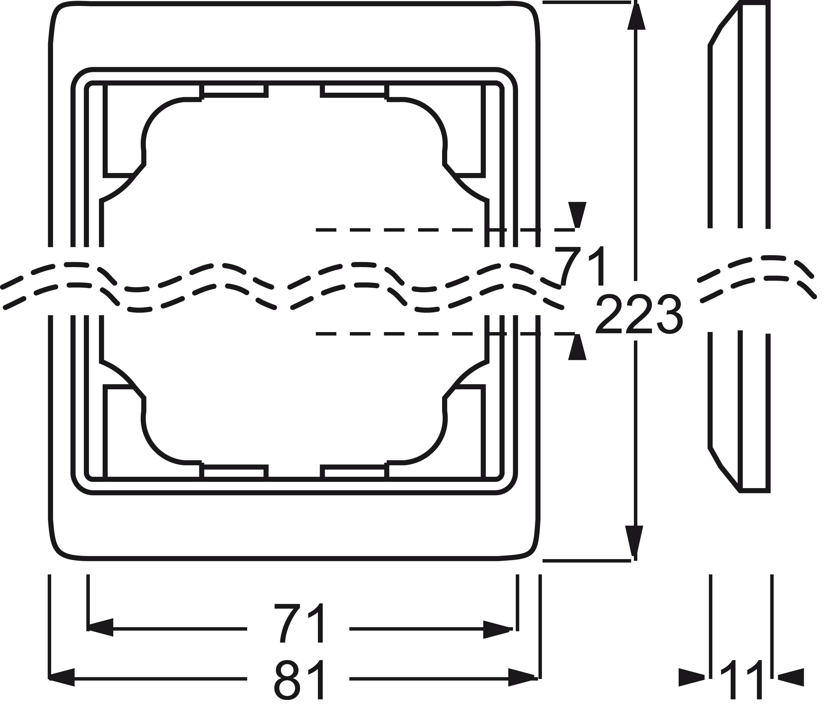 Busch-Jaeger Rahmen 3-fach titan, senkr., alpha 1733 KA-266 - 2CKA001754A4128