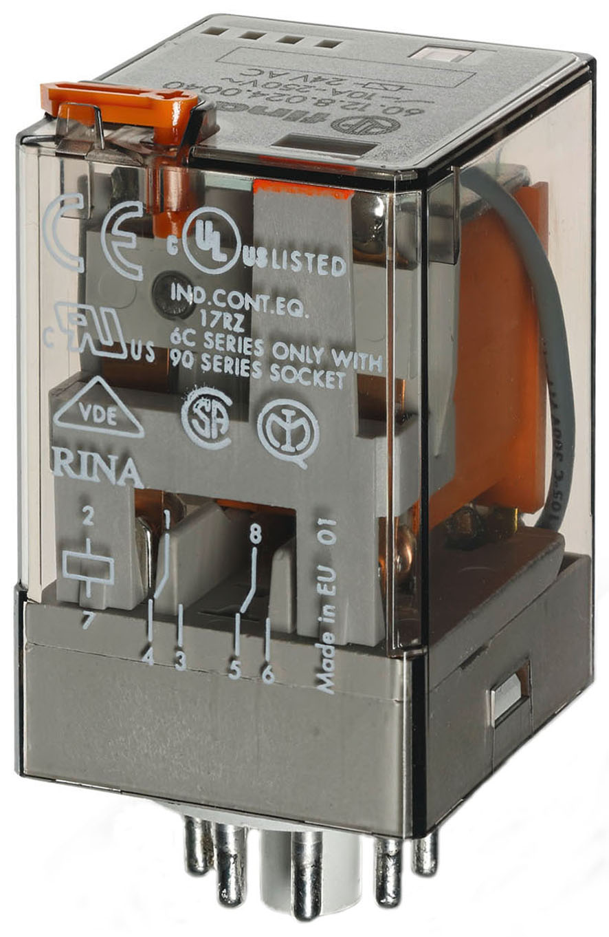 Finder Industrie-Steckrelais 10Af.Fas. 90.72/109 60.12.8.024.0040